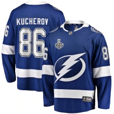 Men's Tampa Bay Lightning #86 Nikita Kucherov Fanatics Branded Blue 2020 Stanley Cup Final Bound Home Player Breakaway Jersey