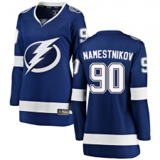 Women's Tampa Bay Lightning #90 Vladislav Namestnikov Fanatics Branded Royal Blue Home Breakaway NHL Jersey