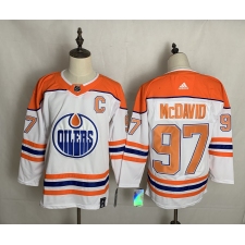 Men's Edmonton Oilers #97 Connor McDavid Authentic White Alternate Fanatics Jersey