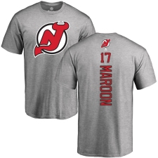 NHL Adidas New Jersey Devils #17 Patrick Maroon Ash Backer T-Shirt