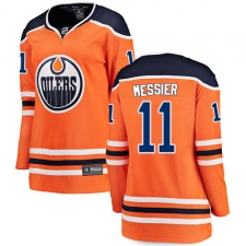 Women's Edmonton Oilers #11 Mark Messier Fanatics Branded Orange Home Breakaway NHL Jersey