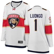 Women's Florida Panthers #1 Roberto Luongo Authentic White Away Fanatics Branded Breakaway NHL Jersey