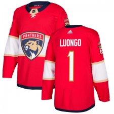Youth Adidas Florida Panthers #1 Roberto Luongo Authentic Red Home NHL Jersey