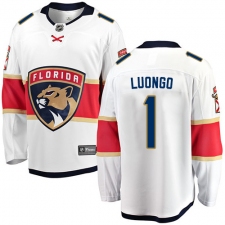 Youth Florida Panthers #1 Roberto Luongo Fanatics Branded White Away Breakaway NHL Jersey