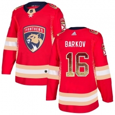 Men's Adidas Florida Panthers #16 Aleksander Barkov Authentic Red Drift Fashion NHL Jersey