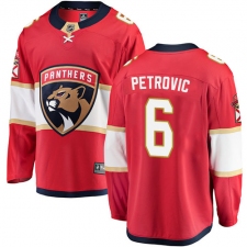 Men's Florida Panthers #6 Alex Petrovic Fanatics Branded Red Home Breakaway NHL Jersey