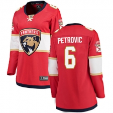 Women's Florida Panthers #6 Alex Petrovic Fanatics Branded Red Home Breakaway NHL Jersey