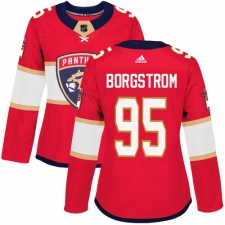 Women's Adidas Florida Panthers #95 Henrik Borgstrom Premier Red Home NHL Jersey