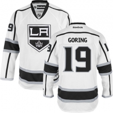 Women's Reebok Los Angeles Kings #19 Butch Goring Authentic White Away NHL Jersey