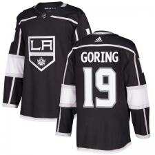 Youth Adidas Los Angeles Kings #19 Butch Goring Authentic Black Home NHL Jersey