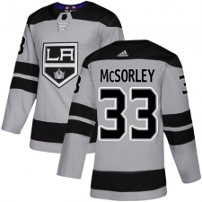 Men's Adidas Los Angeles Kings #33 Marty Mcsorley Premier Gray Alternate NHL Jersey