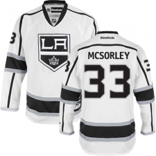 Men's Reebok Los Angeles Kings #33 Marty Mcsorley Authentic White Away NHL Jersey
