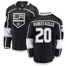 Men's Los Angeles Kings #20 Luc Robitaille Authentic Black Home Fanatics Branded Breakaway NHL Jersey