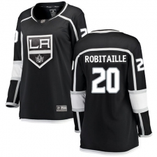 Women's Los Angeles Kings #20 Luc Robitaille Authentic Black Home Fanatics Branded Breakaway NHL Jersey
