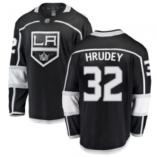 Men's Los Angeles Kings #32 Kelly Hrudey Authentic Black Home Fanatics Branded Breakaway NHL Jersey