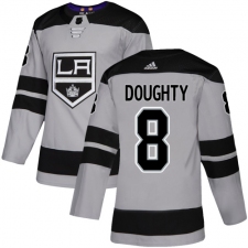 Men's Adidas Los Angeles Kings #8 Drew Doughty Premier Gray Alternate NHL Jersey