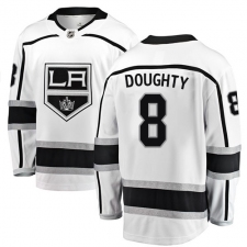 Men's Los Angeles Kings #8 Drew Doughty Authentic White Away Fanatics Branded Breakaway NHL Jersey