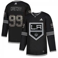 Men's Adidas Los Angeles Kings #99 Wayne Gretzky Black Authentic Classic Stitched NHL Jersey