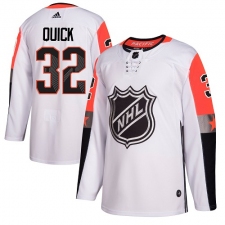 Youth Adidas Los Angeles Kings #32 Jonathan Quick Authentic White 2018 All-Star Pacific Division NHL Jersey