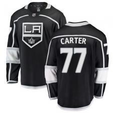 Men's Los Angeles Kings #77 Jeff Carter Authentic Black Home Fanatics Branded Breakaway NHL Jersey