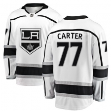 Men's Los Angeles Kings #77 Jeff Carter Authentic White Away Fanatics Branded Breakaway NHL Jersey