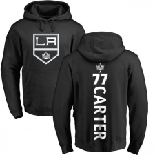 NHL Adidas Los Angeles Kings #77 Jeff Carter Black Backer Pullover Hoodie