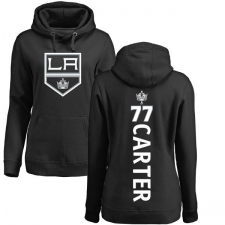 NHL Women's Adidas Los Angeles Kings #77 Jeff Carter Black Backer Pullover Hoodie