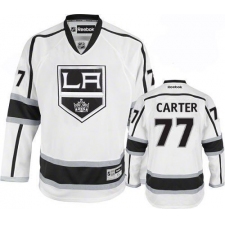 Youth Reebok Los Angeles Kings #77 Jeff Carter Authentic White Away NHL Jersey