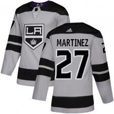 Men's Adidas Los Angeles Kings #27 Alec Martinez Premier Gray Alternate NHL Jersey