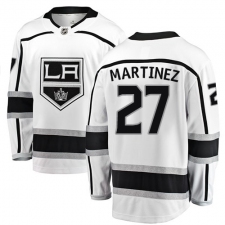 Men's Los Angeles Kings #27 Alec Martinez Authentic White Away Fanatics Branded Breakaway NHL Jersey