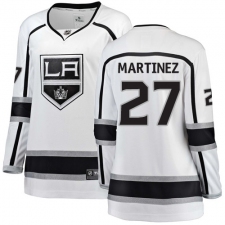 Women's Los Angeles Kings #27 Alec Martinez Authentic White Away Fanatics Branded Breakaway NHL Jersey