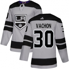 Men's Adidas Los Angeles Kings #30 Rogie Vachon Premier Gray Alternate NHL Jersey