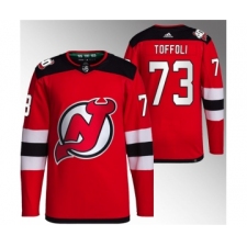 Men's New Jersey Devils #73 Tyler Toffoli Red Stitched Jersey