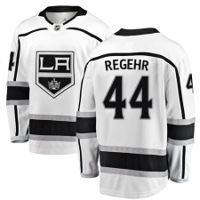 Men's Los Angeles Kings #44 Robyn Regehr Authentic White Away Fanatics Branded Breakaway NHL Jersey
