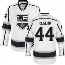 Men's Reebok Los Angeles Kings #44 Robyn Regehr Authentic White Away NHL Jersey