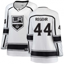 Women's Los Angeles Kings #44 Robyn Regehr Authentic White Away Fanatics Branded Breakaway NHL Jersey