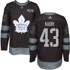 Men's Adidas Toronto Maple Leafs #43 Nazem Kadri Authentic Black 1917-2017 100th Anniversary NHL Jersey