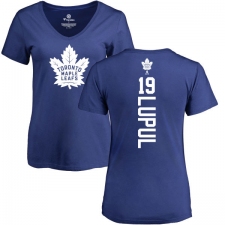 NHL Women's Adidas Toronto Maple Leafs #19 Joffrey Lupul Royal Blue Backer T-Shirt
