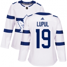 Women's Adidas Toronto Maple Leafs #19 Joffrey Lupul Authentic White 2018 Stadium Series NHL Jersey