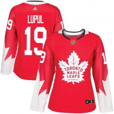 Women's Reebok Toronto Maple Leafs #19 Joffrey Lupul Authentic Red Alternate NHL Jersey