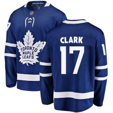 Men's Toronto Maple Leafs #17 Wendel Clark Fanatics Branded Royal Blue Home Breakaway NHL Jersey