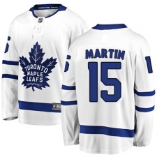 Men's Toronto Maple Leafs #15 Matt Martin Fanatics Branded White Away Breakaway NHL Jersey