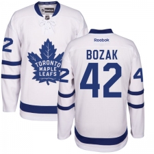 Youth Reebok Toronto Maple Leafs #42 Tyler Bozak Authentic White Away NHL Jersey