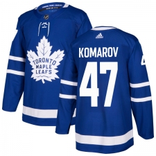 Youth Adidas Toronto Maple Leafs #47 Leo Komarov Authentic Royal Blue Home NHL Jersey
