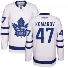 Youth Reebok Toronto Maple Leafs #47 Leo Komarov Authentic White Away NHL Jersey