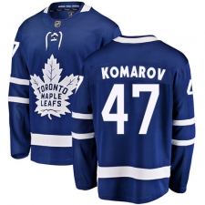 Youth Toronto Maple Leafs #47 Leo Komarov Fanatics Branded Royal Blue Home Breakaway NHL Jersey