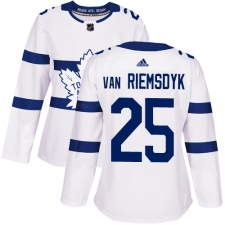 Women's Adidas Toronto Maple Leafs #25 James Van Riemsdyk Authentic White 2018 Stadium Series NHL Jersey