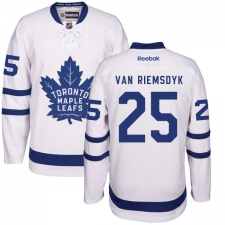 Youth Reebok Toronto Maple Leafs #25 James Van Riemsdyk Authentic White Away NHL Jersey