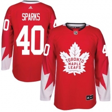 Men's Adidas Toronto Maple Leafs #40 Garret Sparks Premier Red Alternate NHL Jersey