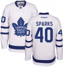 Youth Reebok Toronto Maple Leafs #40 Garret Sparks Authentic White Away NHL Jersey